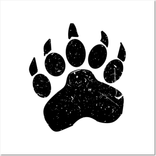 Simple Bear Paw [Black] Posters and Art